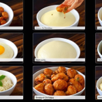 **

Food blogging recipe video: Close-up of each step of a cooking recipe being clearly demonstrated with good lighting and attractive presentation.

**