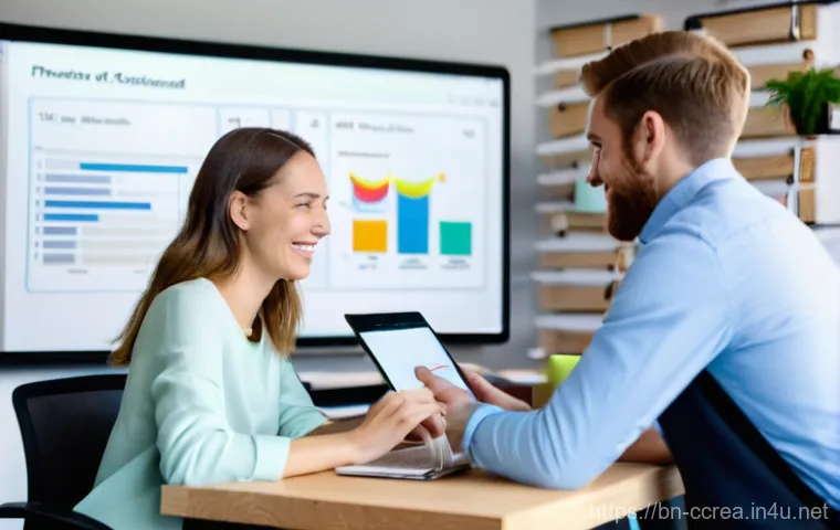 콘텐츠 크리에이터의 업무 협업 툴 추천 - **Prompt 1: Collaborative Content Strategy Meeting**
A diverse team of four content creators (tw...